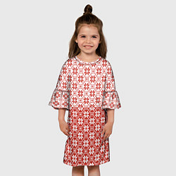 Платье клеш для девочки Алатырь Славянский Символ, цвет: 3D-принт — фото 2
