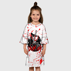 Платье клеш для девочки BERSERK брызги краски, цвет: 3D-принт — фото 2