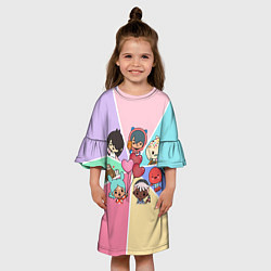 Платье клеш для девочки TOCA BOCA WORLD HEROES ТОКА БОКА, цвет: 3D-принт — фото 2
