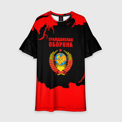 Платье клеш для девочки Гражданская оборона: СССР, цвет: 3D-принт