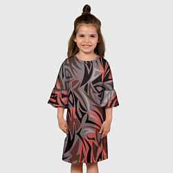 Платье клеш для девочки Абстракция Энергия, цвет: 3D-принт — фото 2