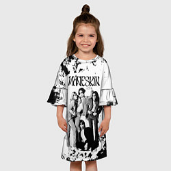 Платье клеш для девочки Maneskin Монэскин, рок - группа, цвет: 3D-принт — фото 2