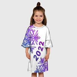 Платье клеш для девочки Новый Год 2022!!!, цвет: 3D-принт — фото 2