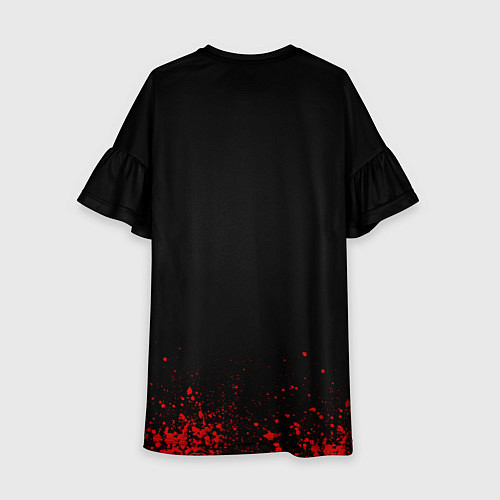 Детское платье ТАРТАЛЬЯ СНЕЖНАЯ ЧЕРНЫЙ / 3D-принт – фото 2