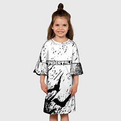 Платье клеш для девочки UNDERTALE Летучие мыши, цвет: 3D-принт — фото 2