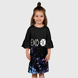 Платье клеш для девочки EXO BAND - ЭХО, цвет: 3D-принт — фото 2