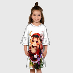Платье клеш для девочки Милая Кли дуется геншин импакт, цвет: 3D-принт — фото 2
