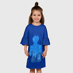 Платье клеш для девочки Чайльд Тарталья, цвет: 3D-принт — фото 2