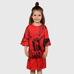 Платье клеш для девочки Poppy Playtime: Red Room, цвет: 3D-принт — фото 2