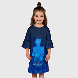 Платье клеш для девочки Tartaglia - Чайльд Тарталья, цвет: 3D-принт — фото 2