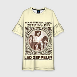 Платье клеш для девочки Led Zeppelin - Texas International Pop Festival 19, цвет: 3D-принт