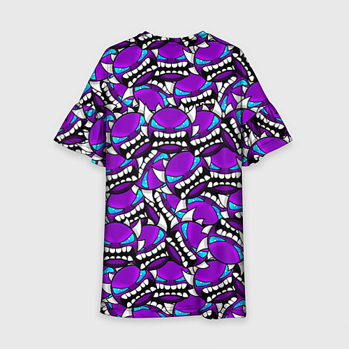 Детское платье Geometry Dash: Violet Pattern / 3D-принт – фото 2