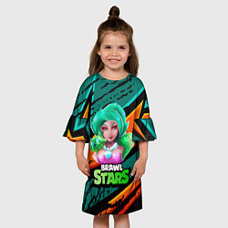 Платье клеш для девочки Lola Brawl Stars, цвет: 3D-принт — фото 2