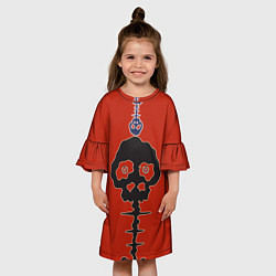 Платье клеш для девочки Takashi Murakami Scull, цвет: 3D-принт — фото 2