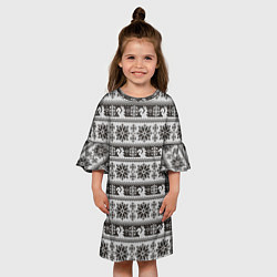 Платье клеш для девочки Squirrel Pattern, цвет: 3D-принт — фото 2
