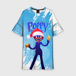 Платье клеш для девочки Новогодний Poppy Playtime, цвет: 3D-принт