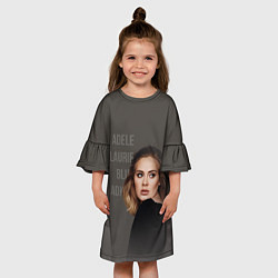 Платье клеш для девочки Взгляд Адель, цвет: 3D-принт — фото 2