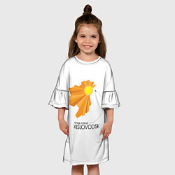 Платье клеш для девочки Я люблю Кисловодск, цвет: 3D-принт — фото 2