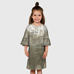 Платье клеш для девочки Коллекция Journey На земле 130-2, цвет: 3D-принт — фото 2