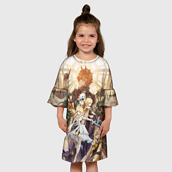 Платье клеш для девочки GENSHIN IMPACT GODS HEROES, цвет: 3D-принт — фото 2