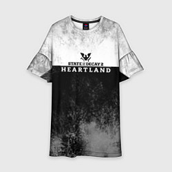 Платье клеш для девочки State of Decay Heartland Logo, цвет: 3D-принт