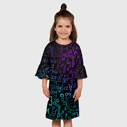 Платье клеш для девочки НЕОНОВЫЕ ФОРМУЛЫ NEON FORMULAS, цвет: 3D-принт — фото 2