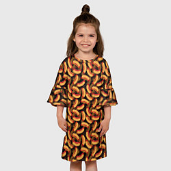 Платье клеш для девочки Хот-Доги Hot Dogs, цвет: 3D-принт — фото 2