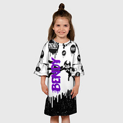 Платье клеш для девочки Бенди длинная рука Bendy, цвет: 3D-принт — фото 2