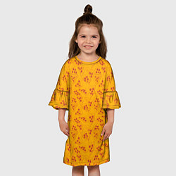 Платье клеш для девочки Пиццерия, цвет: 3D-принт — фото 2