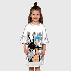 Платье клеш для девочки Гриммджоу Джагерджак - Блич, цвет: 3D-принт — фото 2
