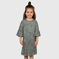 Платье клеш для девочки Коллекция Journey Лабиринт 575-1, цвет: 3D-принт — фото 2