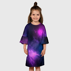 Платье клеш для девочки Космос Galaxy, цвет: 3D-принт — фото 2