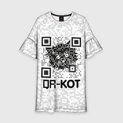 Детское платье QR код котик