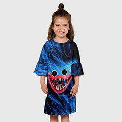 Платье клеш для девочки POPPY PLAYTIME ХАГИ ВАГИ В ОГНЕ, цвет: 3D-принт — фото 2