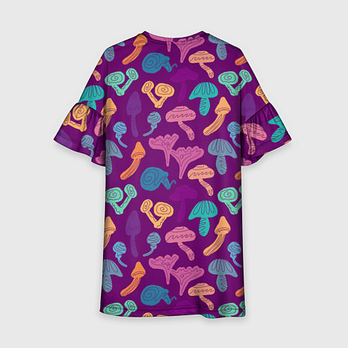 Детское платье Психоделические грибы паттерн / 3D-принт – фото 2