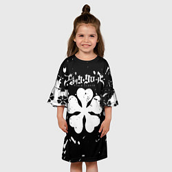 Платье клеш для девочки Чёрный клевер манга, цвет: 3D-принт — фото 2