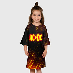 Платье клеш для девочки ACDC Neon, цвет: 3D-принт — фото 2