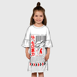 Платье клеш для девочки Neon Genesis Evangelion - Модуль 01, цвет: 3D-принт — фото 2