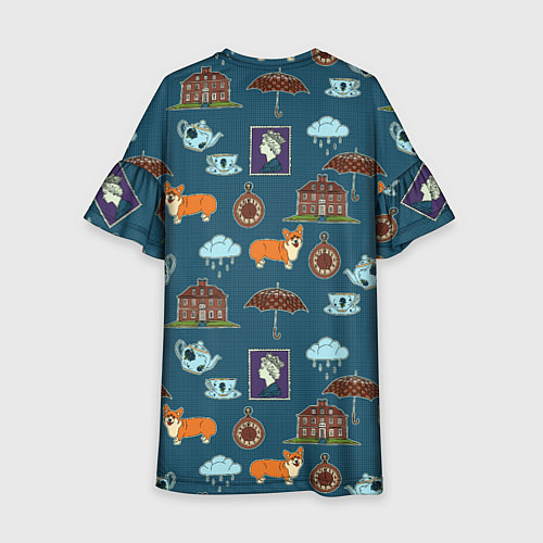 Детское платье Англия паттерн / 3D-принт – фото 2