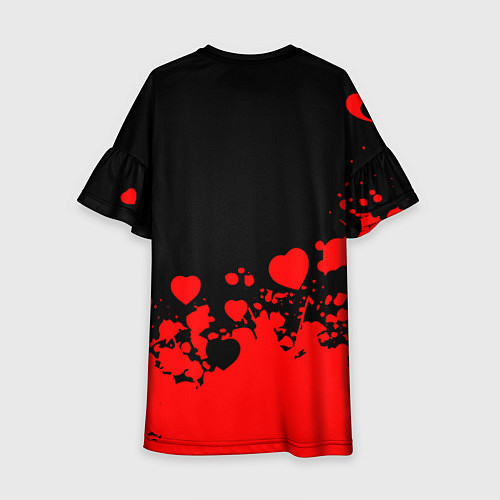 Детское платье Adele Сердечки Автограф / 3D-принт – фото 2