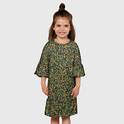 Платье клеш для девочки Цифровой Пиксельный Камуфляж, цвет: 3D-принт — фото 2