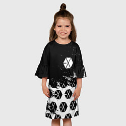 Платье клеш для девочки EXO BAND : эхо, цвет: 3D-принт — фото 2