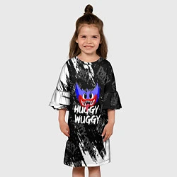 Платье клеш для девочки Поппи Плейтайм Poppy Playtime хагги вагги, цвет: 3D-принт — фото 2