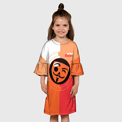 Платье клеш для девочки Бабл Квас - Bubble Kvass, цвет: 3D-принт — фото 2