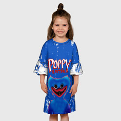 Платье клеш для девочки Poppy Playtime поппи плейтайм хагги вагги, цвет: 3D-принт — фото 2