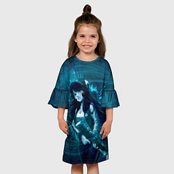 Платье клеш для девочки Джесси BRAWL STARS реалистичная, цвет: 3D-принт — фото 2