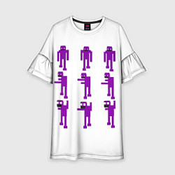 Платье клеш для девочки Five Nights At Freddys purple guy, цвет: 3D-принт
