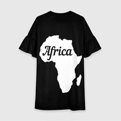 Детское платье Африка черно-белая двусторонняя / 3D-принт – фото 2