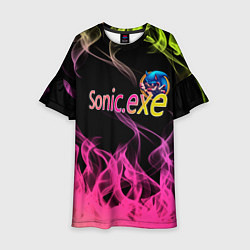 Платье клеш для девочки Sonic Exe Супер бомба, цвет: 3D-принт