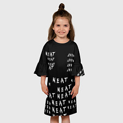 Платье клеш для девочки NEAT Граффити, цвет: 3D-принт — фото 2